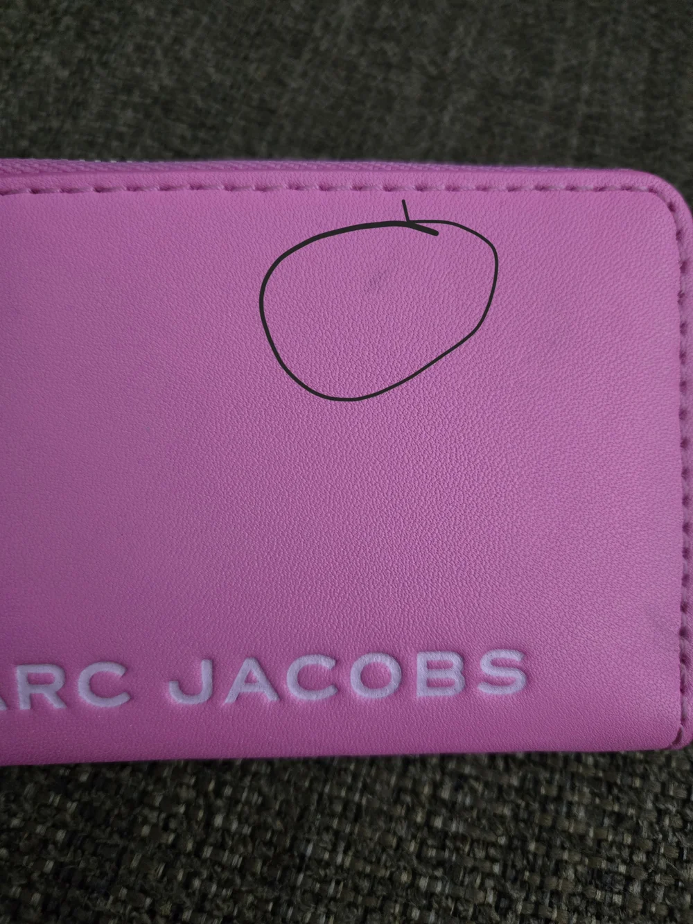 Pink Zip Card Wallet Keychain